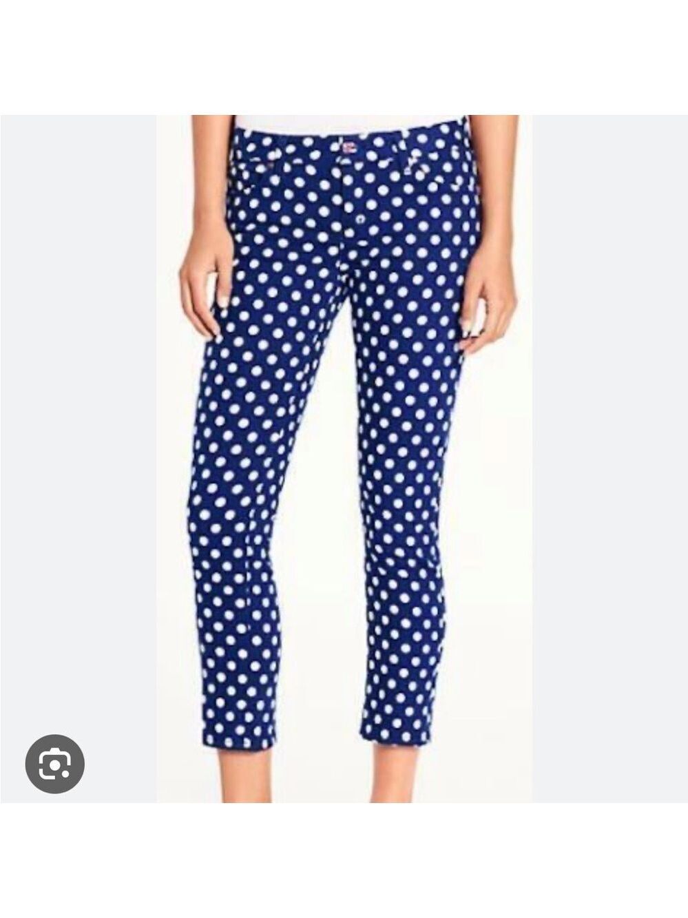 Kate Spade Broome Street Polka Dot Denim Jeans Sz 28